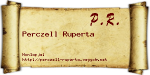 Perczell Ruperta névjegykártya
